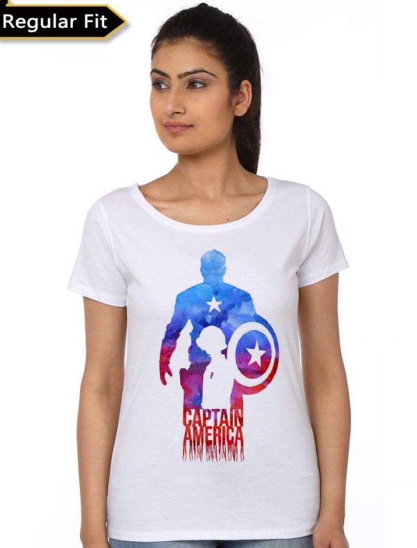 Captain America Women’s White T-Shirt