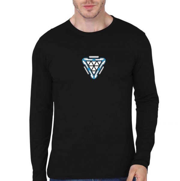 Arc Reactor Black Full Sleeve T-Shirt