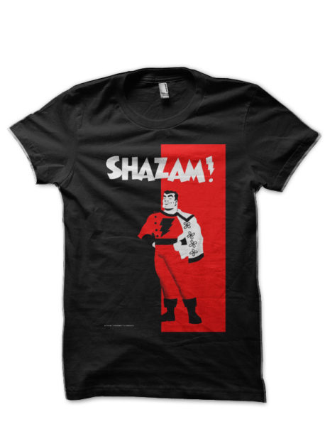 Shazam Half Sleeve Black T-Shirt