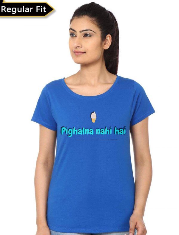 Pighalna Nahi Hai Royal Blue T-Shirt