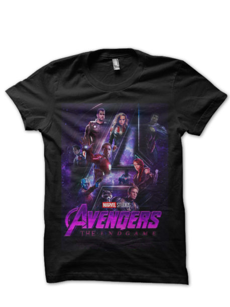 Avengers Endgame Poster Black T-Shirt - Swag Shirts