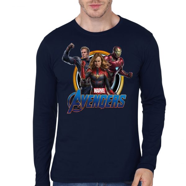 Avengers Endgame Navy Blue Full Sleeve T-Shirt