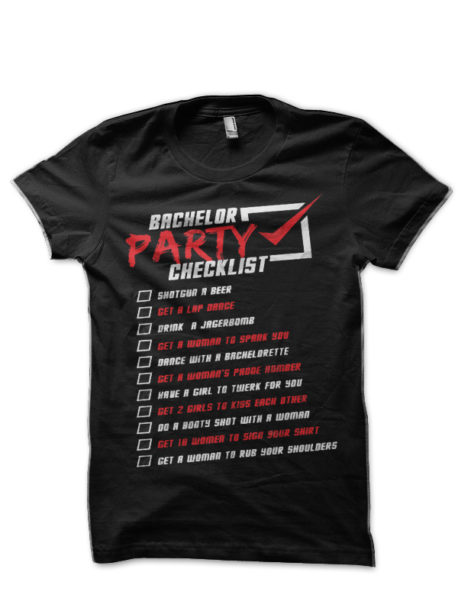 Bachelor Party Checklist T-Shirt