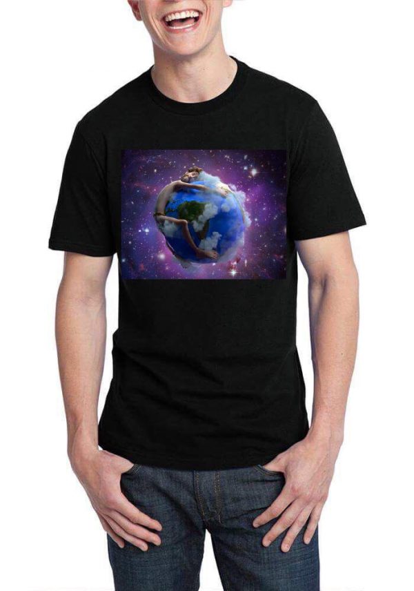 The Earth Half Sleeve Black T-Shirt