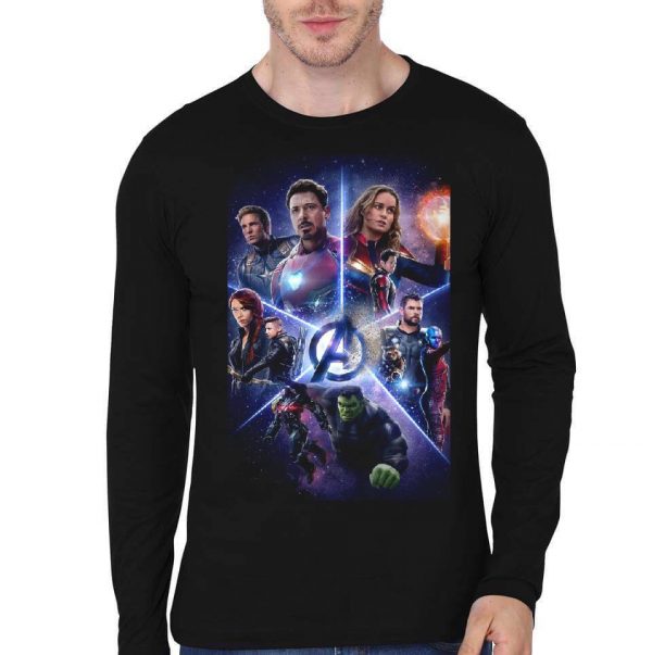 Avengers Endgame Black Full Sleeve T-Shirt