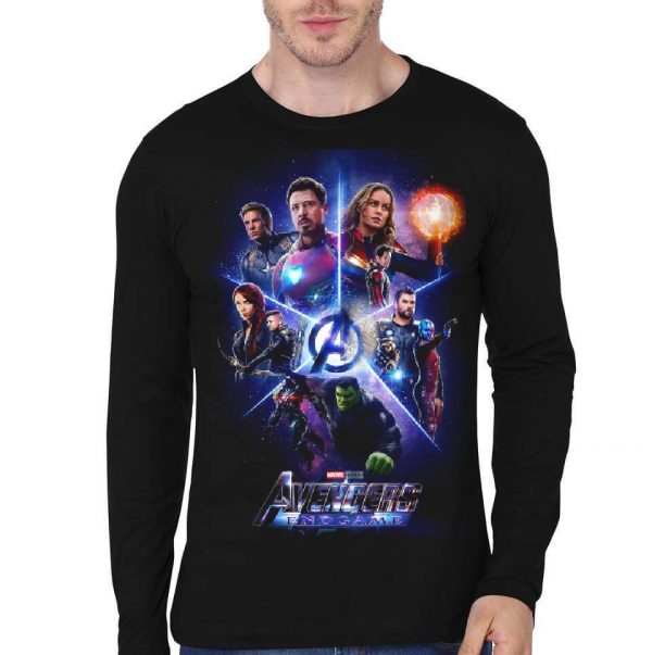 Custom Avengers Endgame Black Full Sleeve T-Shirt - Image 2