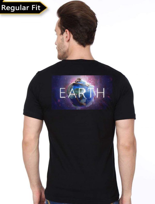 The Earth Half Sleeve Black T-Shirt - Image 2