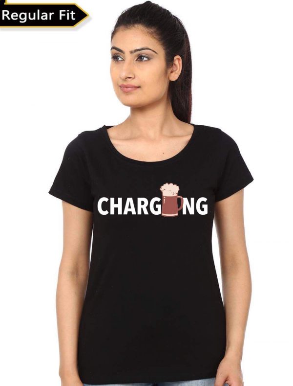 Beer Charging Black T-Shirt