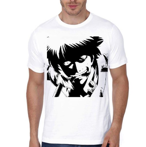 Anime Half Sleeve Black T-Shirt