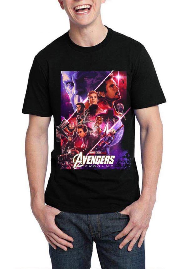 Avenger Half  Sleeve Black T- Shirt