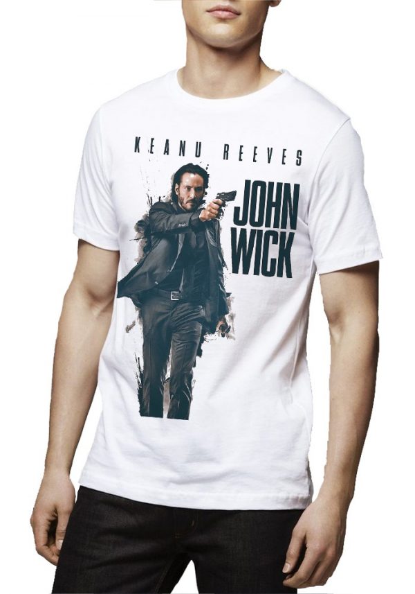 John Wick White Half Sleeve T-Shirt