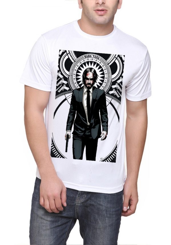 John Wick White Half Sleeve T-Shirt