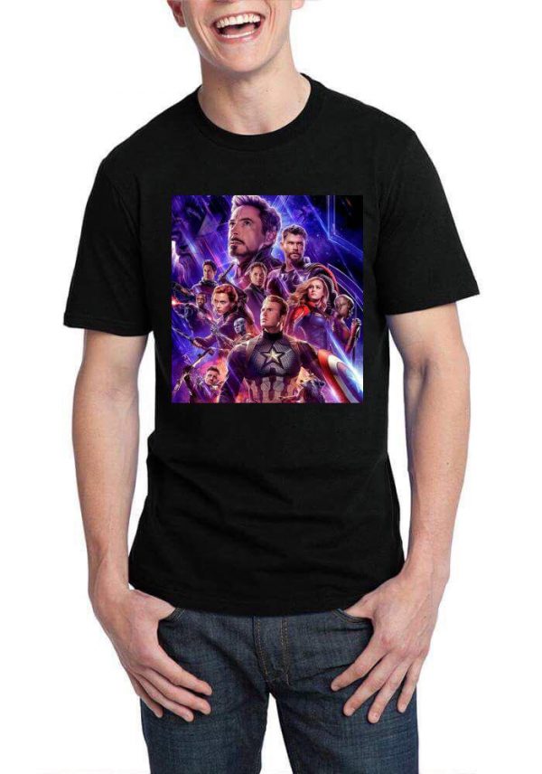 Avengers Endgame Half Sleeve Black T-Shirt