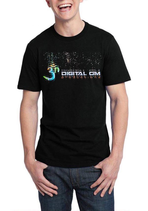 Digital Om Black T-Shirt