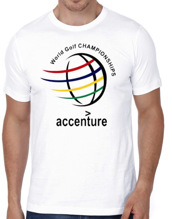 Accenture Half Sleeve White T-Shirt