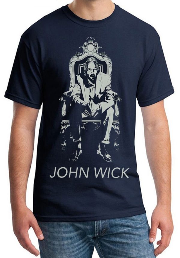 John Wick Navy Blue Half Sleeve T-Shirt