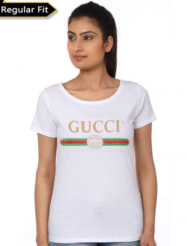 Gucci White Half Sleeve Girls T-Shirt