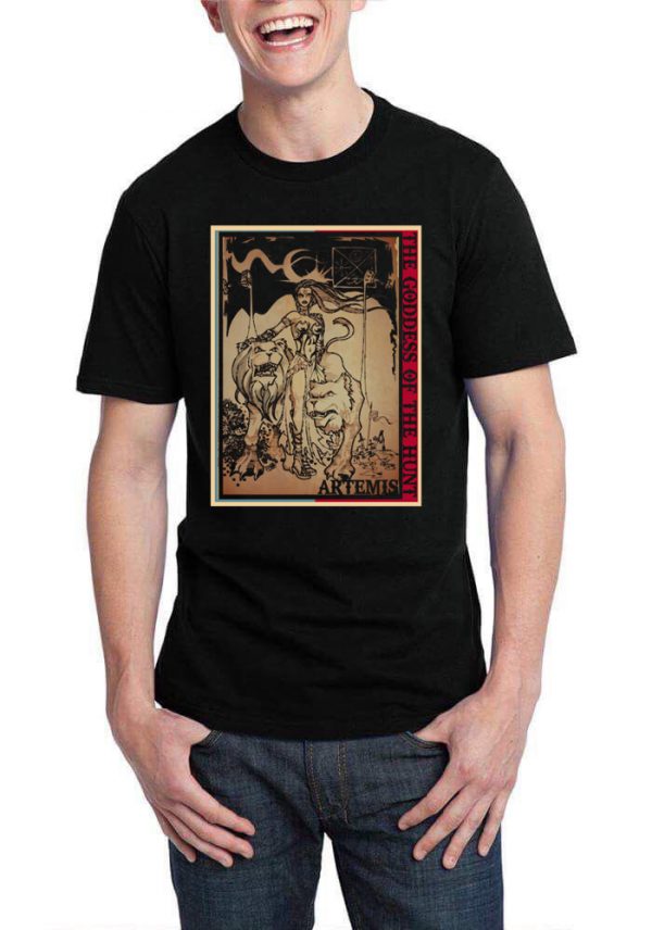 Artemis Goddess Mythology Black T-Shirt