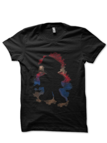 Super Mario Fade Black Half Sleeve T-Shirt