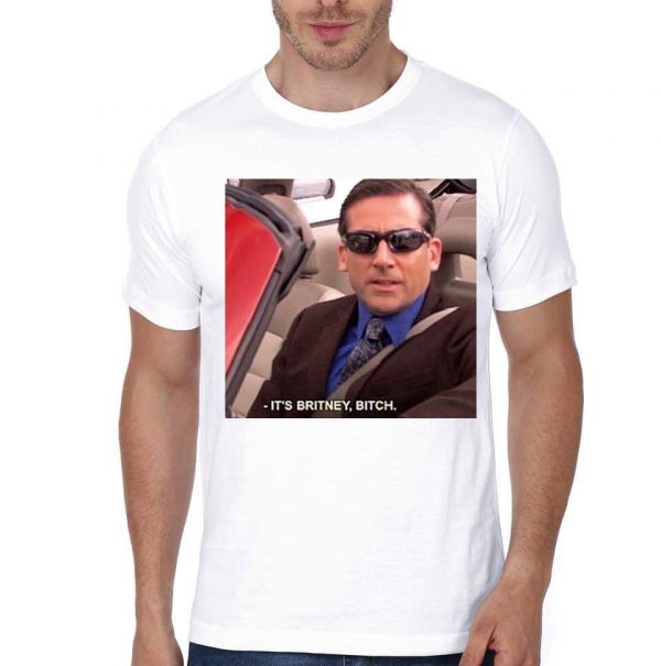 Micheal Scott Its Britney Bitch White T-Shirt - Image 2