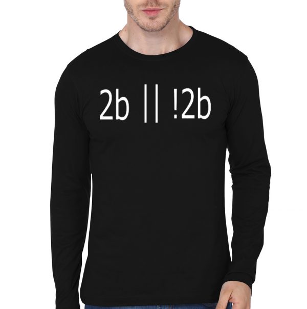 2b Black Full Sleeve T-Shirt