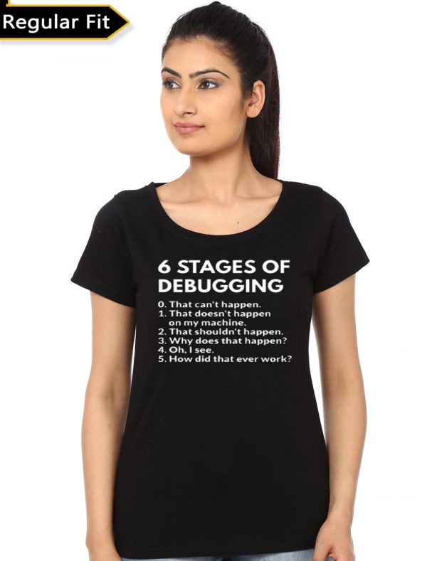 6 Stages Of  Debugging Black Girls T-Shirt