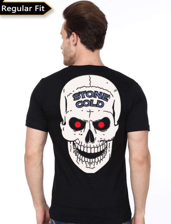 Stone Cold Half Sleeve Round Neck T-Shirt - Image 2