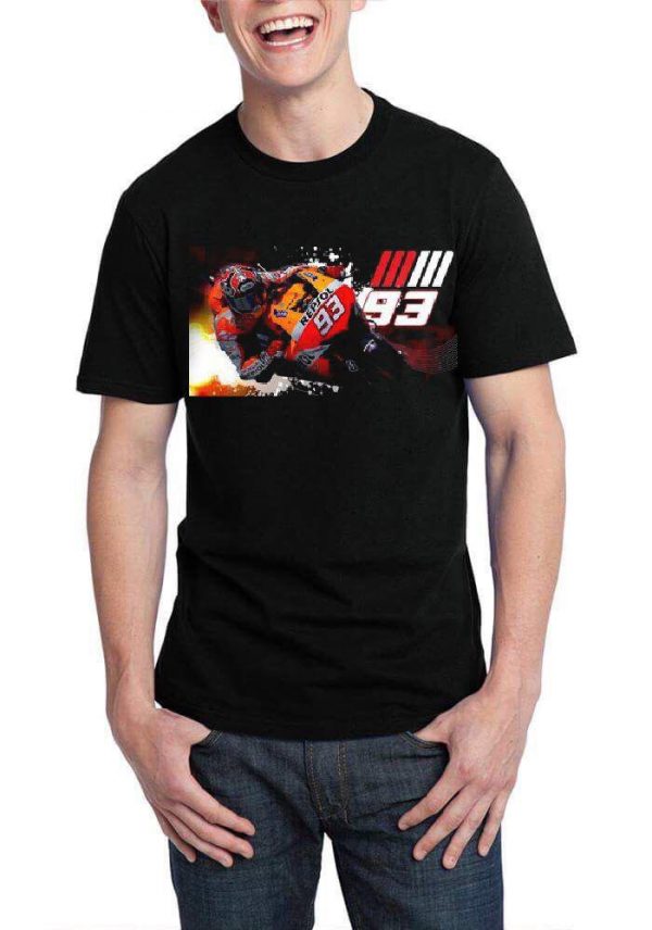 Marc Marquez Black Half Sleeve T-Shirt