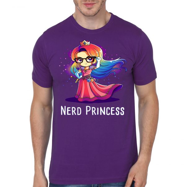 Nerd Princess Purple Half Sleeve T-Shirt