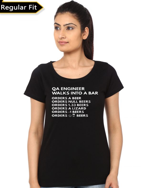 Qa Engineer Walks Into A Bar Girls T-Shirt