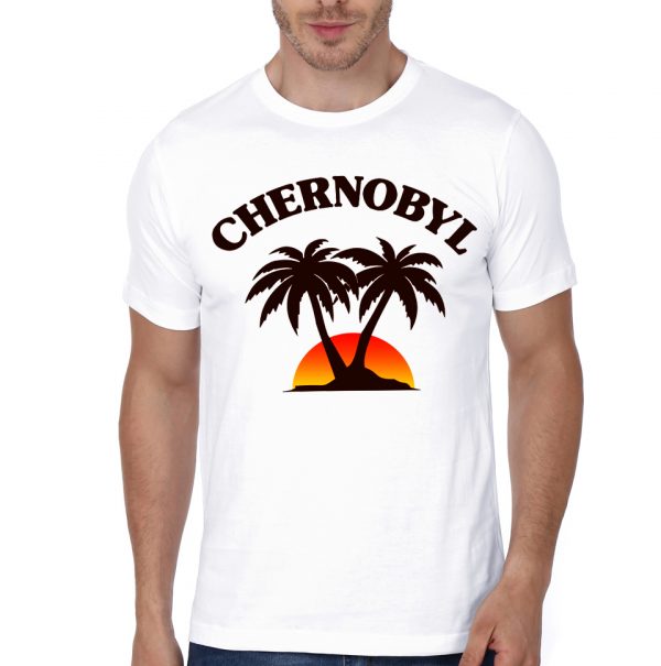 Chernobyl White Half Sleeve T-Shirt