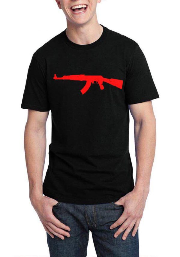 Ak 47 Black Half Sleeve T-Shirt