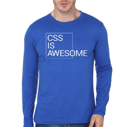 Css Is Awesome Royal Blue Full Sleeve T-Shirt