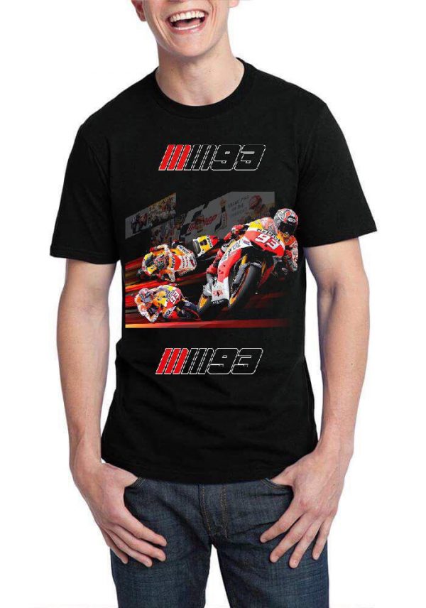 Marc Marquez Black Half Sleeve T-Shirt