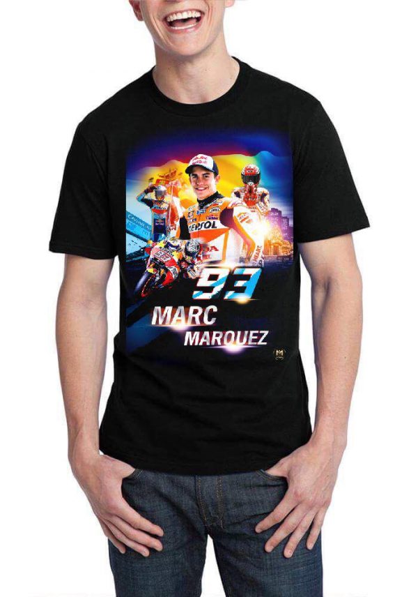 Marc Marquez Black Half Sleeve T-Shirt