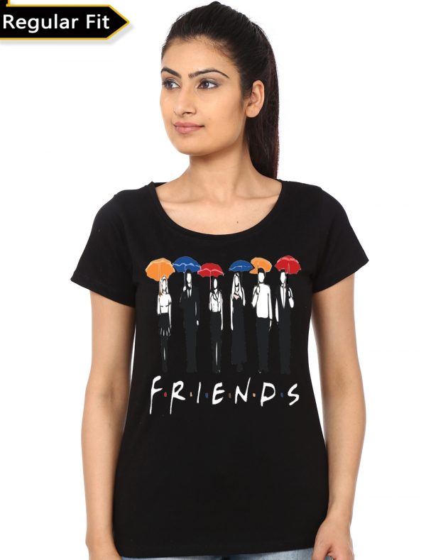 Friends Girls Black T-Shirt