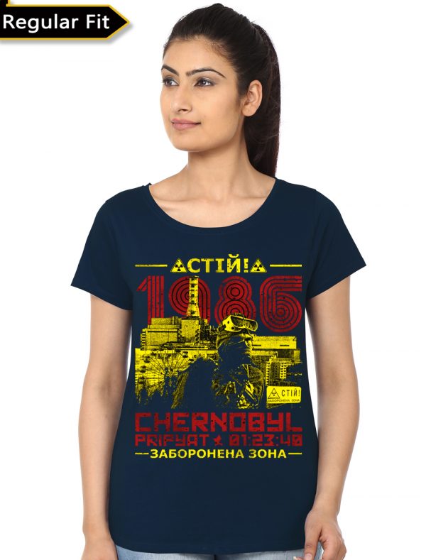 Chernobyl 1986 Navy Blue Girls T-Shirt