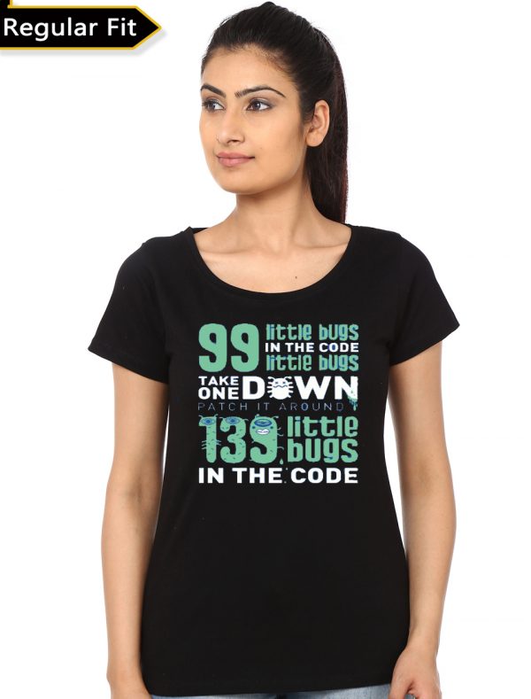 99 Little Bugs In The Code Girls T-Shirt