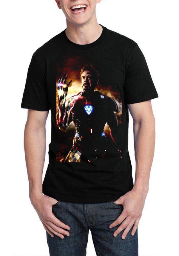 Iron Man Black Half Sleeve T-Shirt