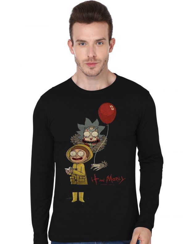 Rick And Morty Full Sleeve Black T-Shirt