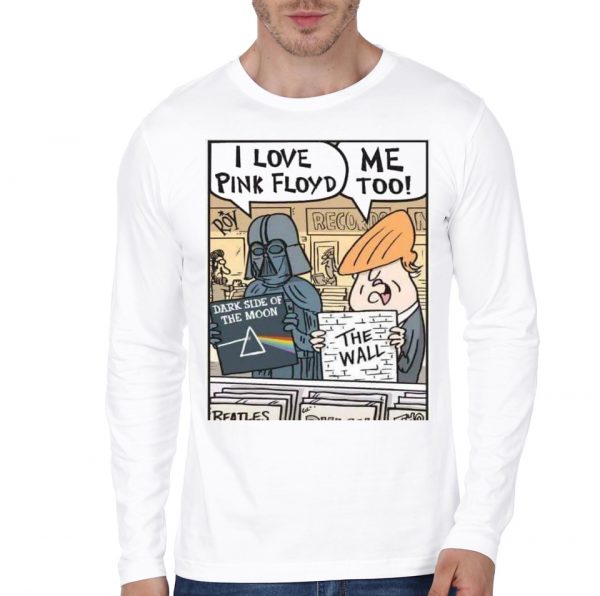 I Love Pink Floyd White Full Sleeve T-Shirt