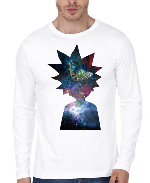 Rick And Morty Full Sleeve White T-Shirt