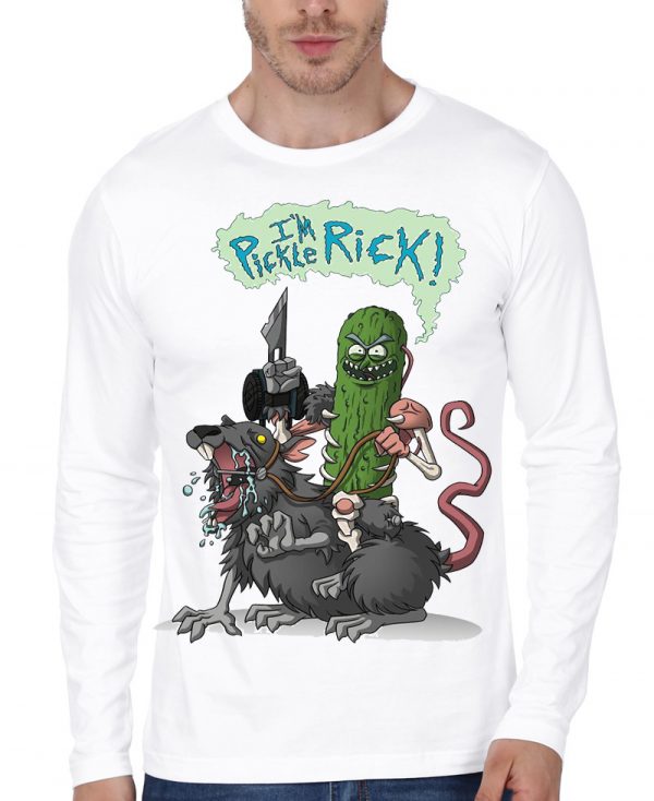 Rick And Morty Full Sleeve White T-Shirt