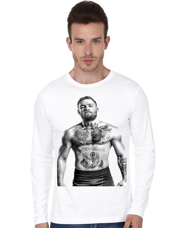 Ufc White Full Sleeve T-Shirt