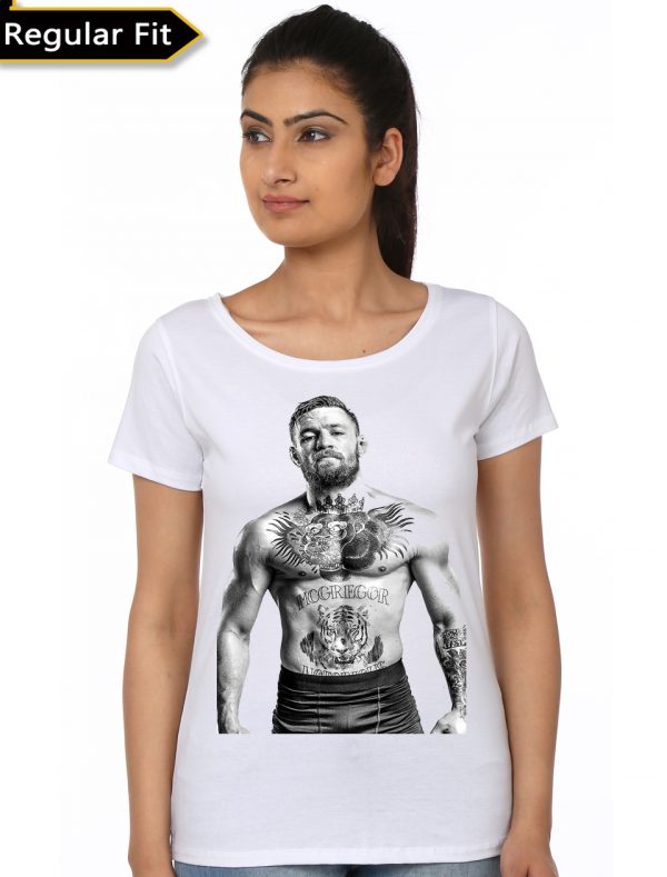 Conor Mcgregor White Girls T-Shirt