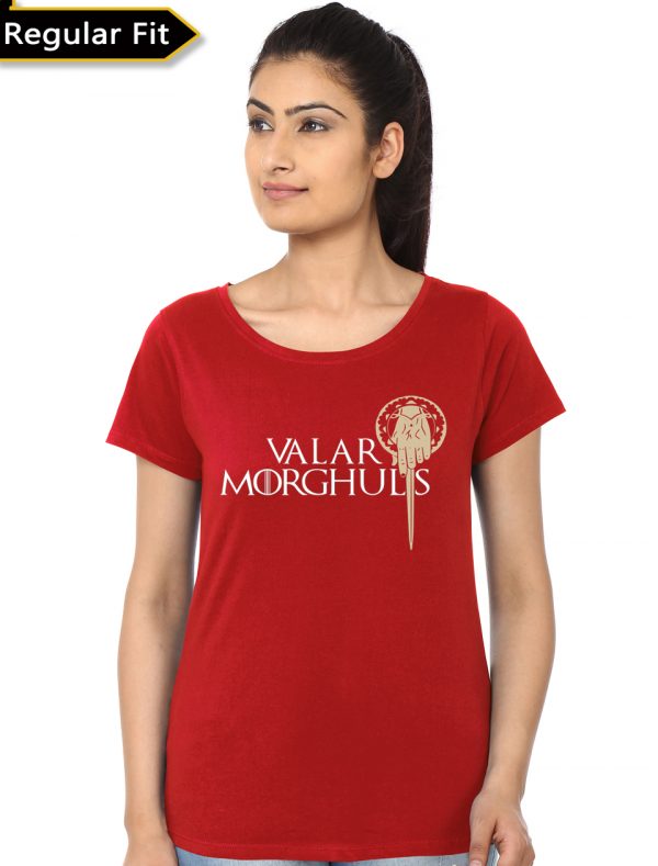 Valar Morghulis Red Girls T-Shirt