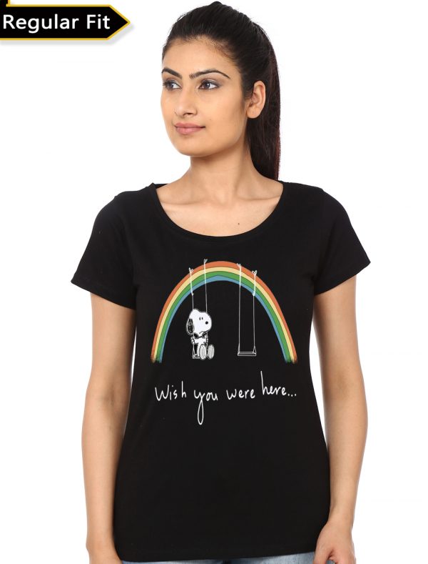 Wish You Were Here Black Girls T-Shirt