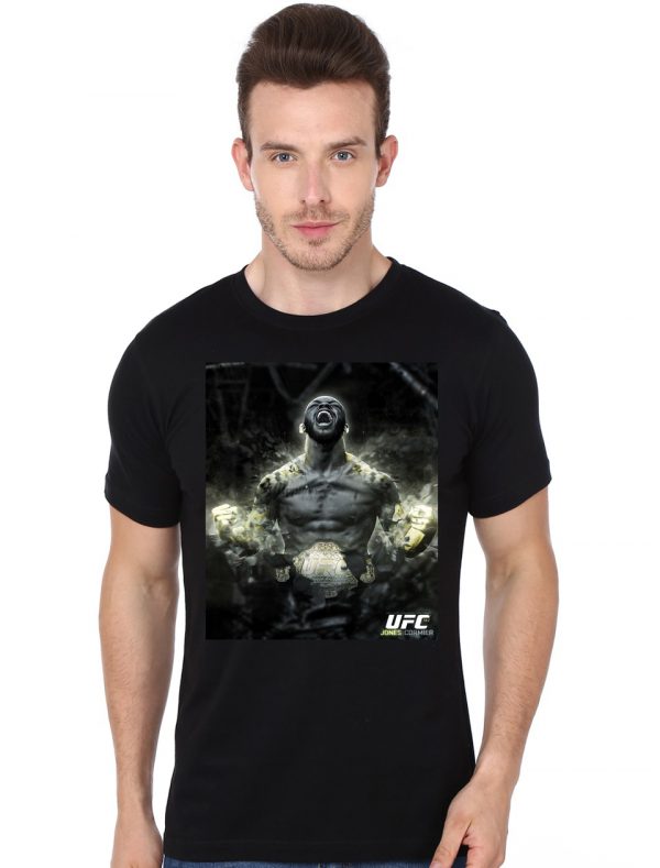 Ufc Black Half Sleeve T-Shirt