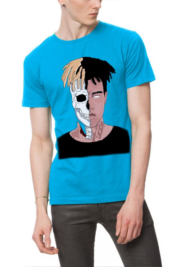 Xxxtentacion Half Sleeve Light Blue T-Shirt