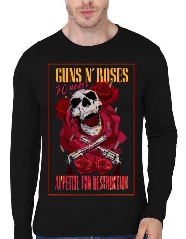 Guns And Roses Full Sleeve Black T-Shirt